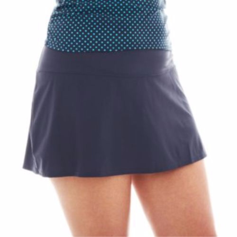 Sonria Solid Skirted Swim Bottoms Plus Size 24W